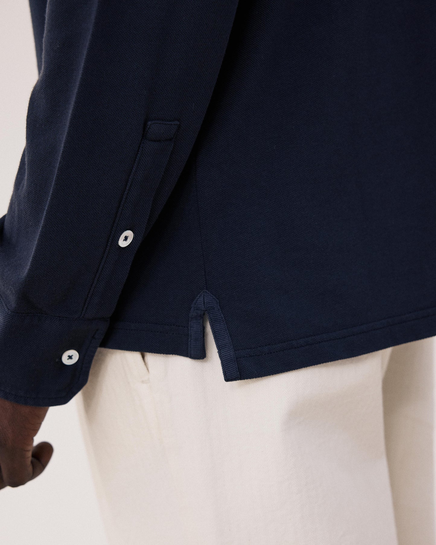 Polo para hombre de Algodón Piqué azul noche BF63300-03