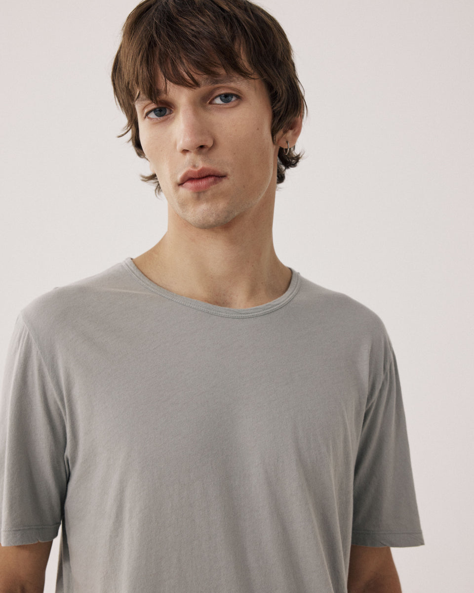T-shirt Homme en Jersey de Coton Léger Vert Sauge Light Crew - Image 3