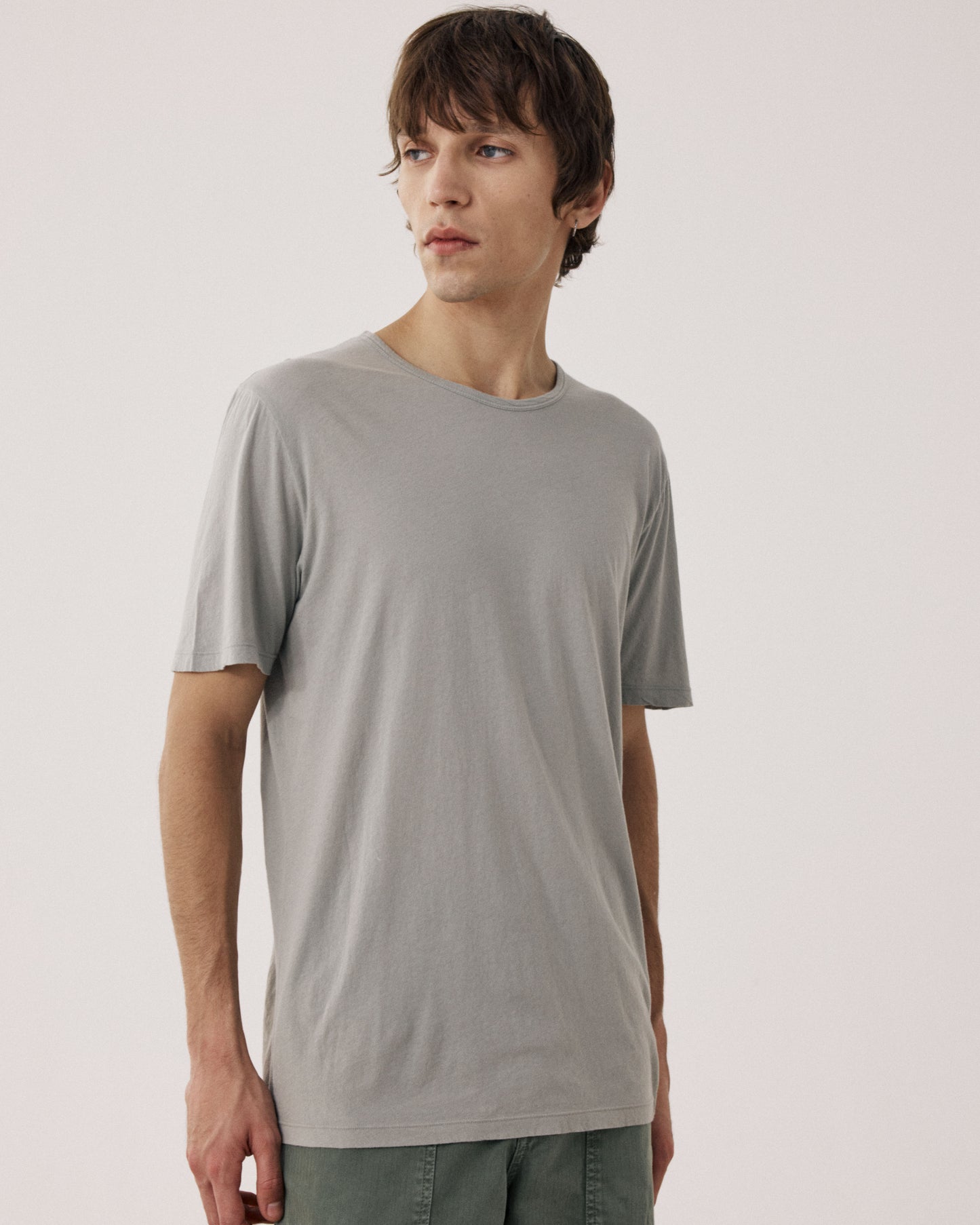 T-shirt Homme en Jersey de Coton Léger Vert Sauge Light Crew BF65301-08