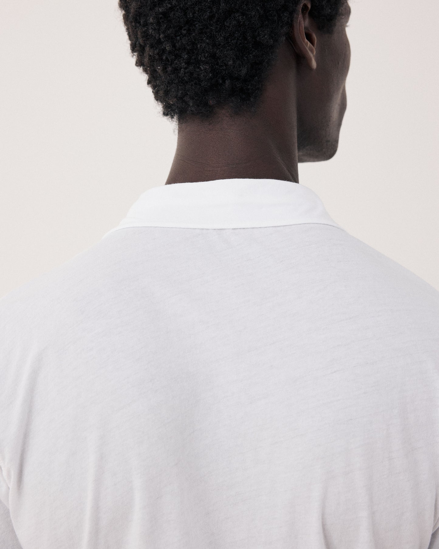 Polo Homme en Jersey de Coton Léger Blanc Light Polo BF66301-01