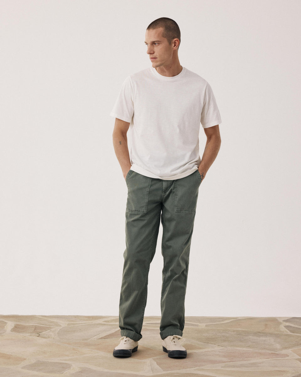 Crew Men's Ecru Slub Cotton T-shirt - Image alternative