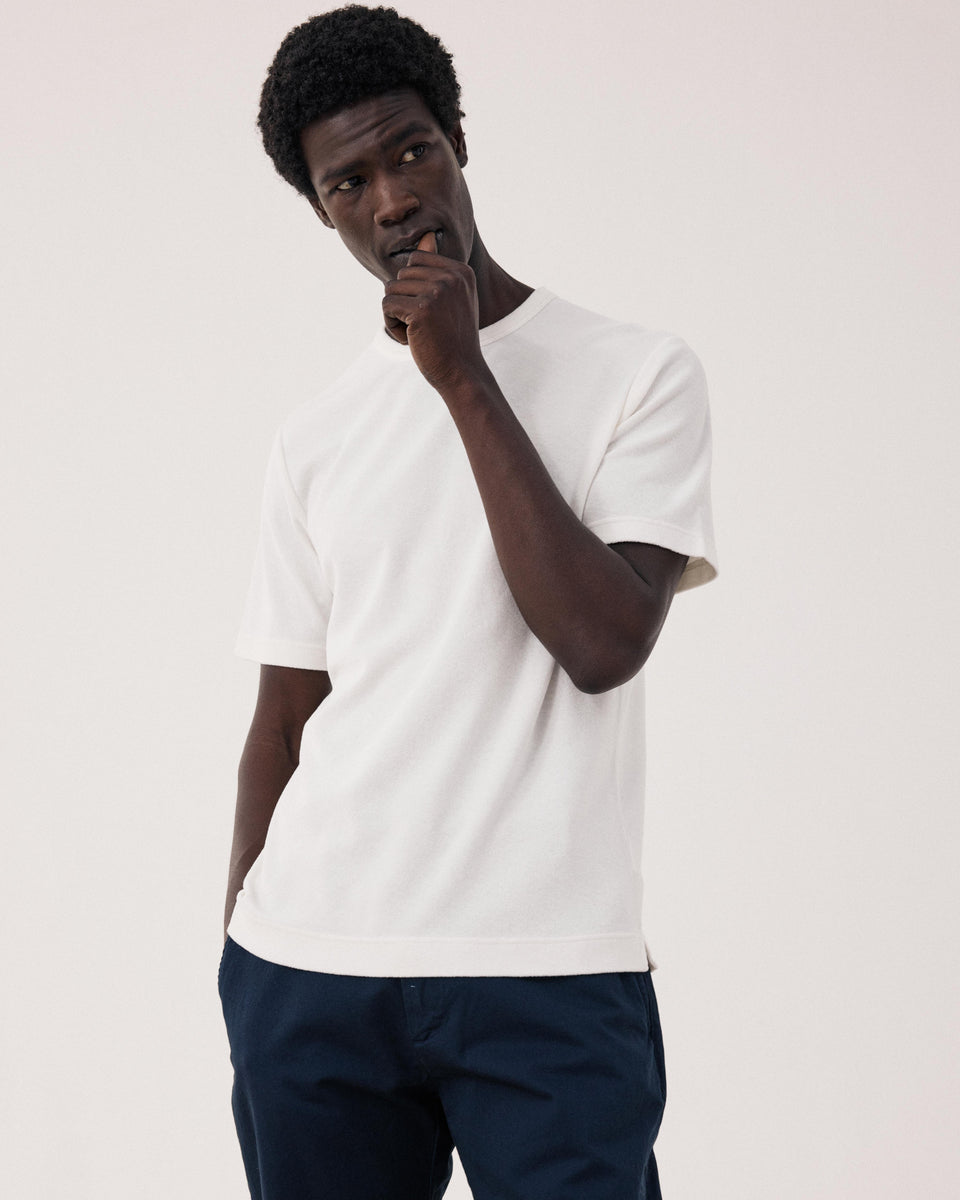 Men's Ecru Terry T-shirt - Image principale