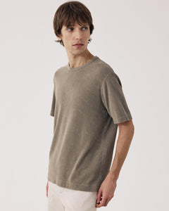 T-shirt Homme en Eponge Taupe BF80306-10