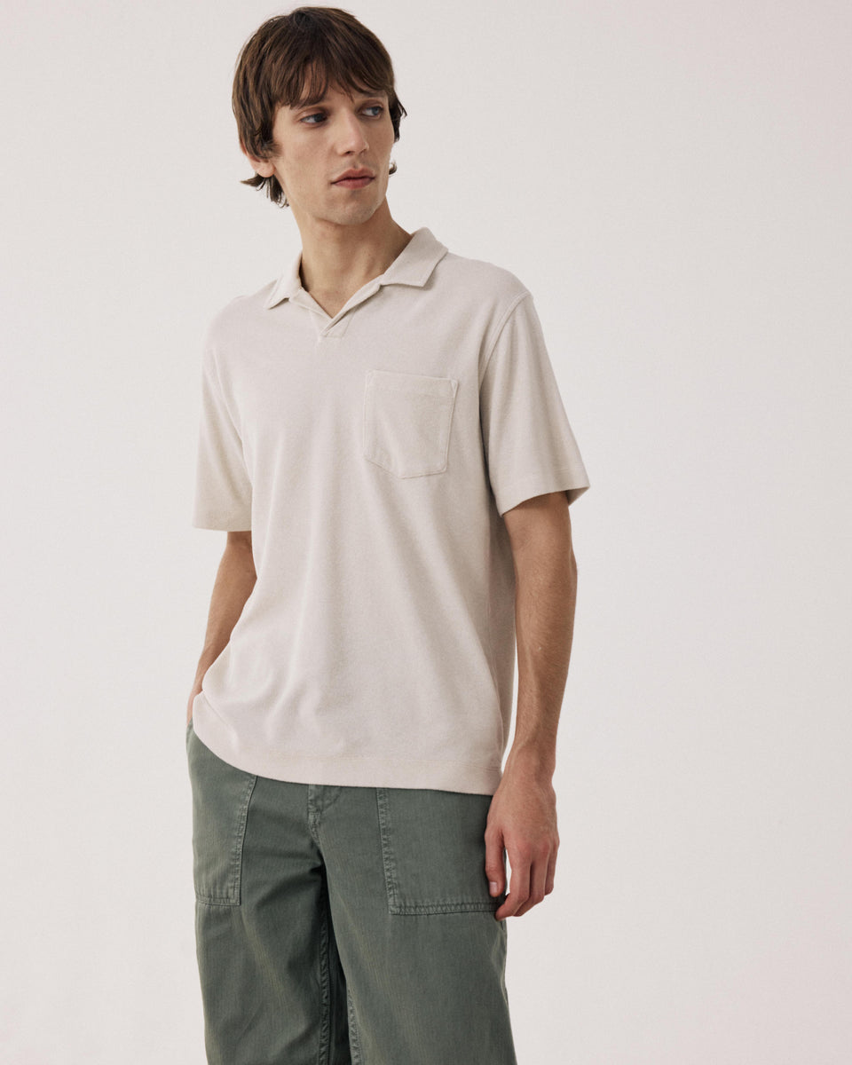 Polo Homme en Eponge Beige Éponge - Image principale