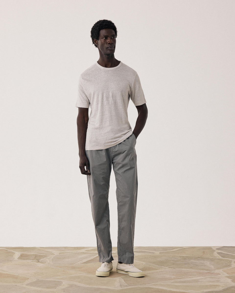 Crew Heren-T-shirt Beige Linnen - Image alternative