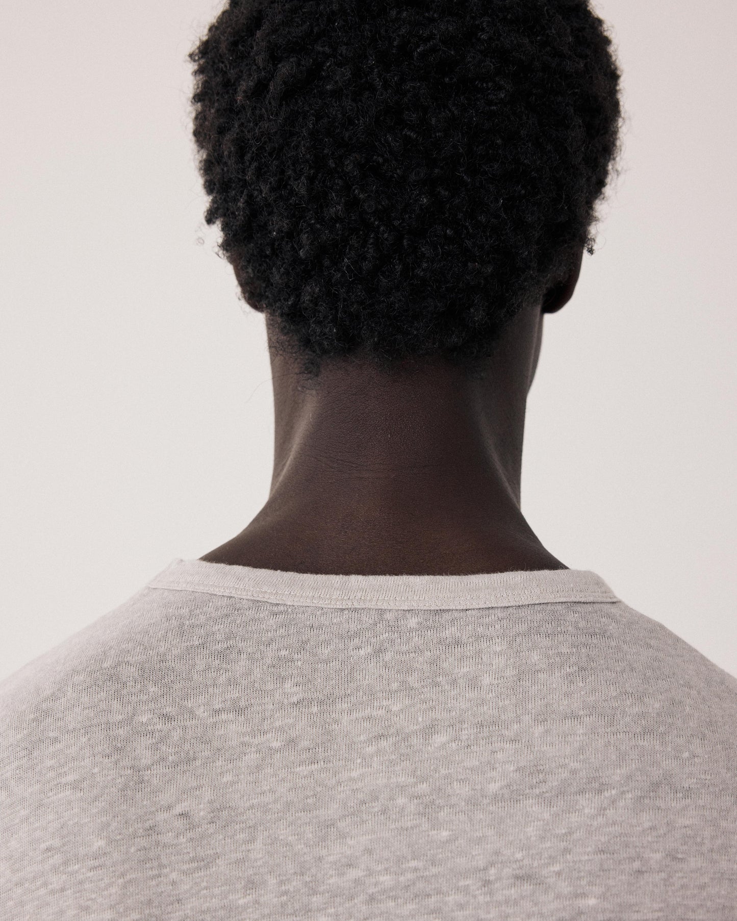 Maglietta da uomo in lino beige Linen Crew Ss BF84307-10