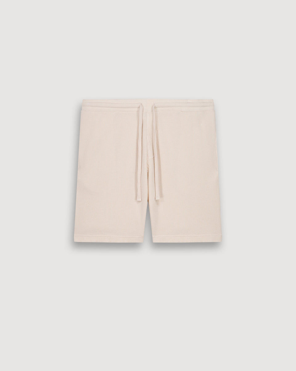 Bermuda de punto jersey de algodón gofrado vainilla para hombre - Image 3