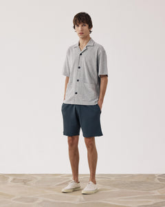 Men's Bermuda shorts in carbon embossed Waffle Cotton Jersey BF93310-02