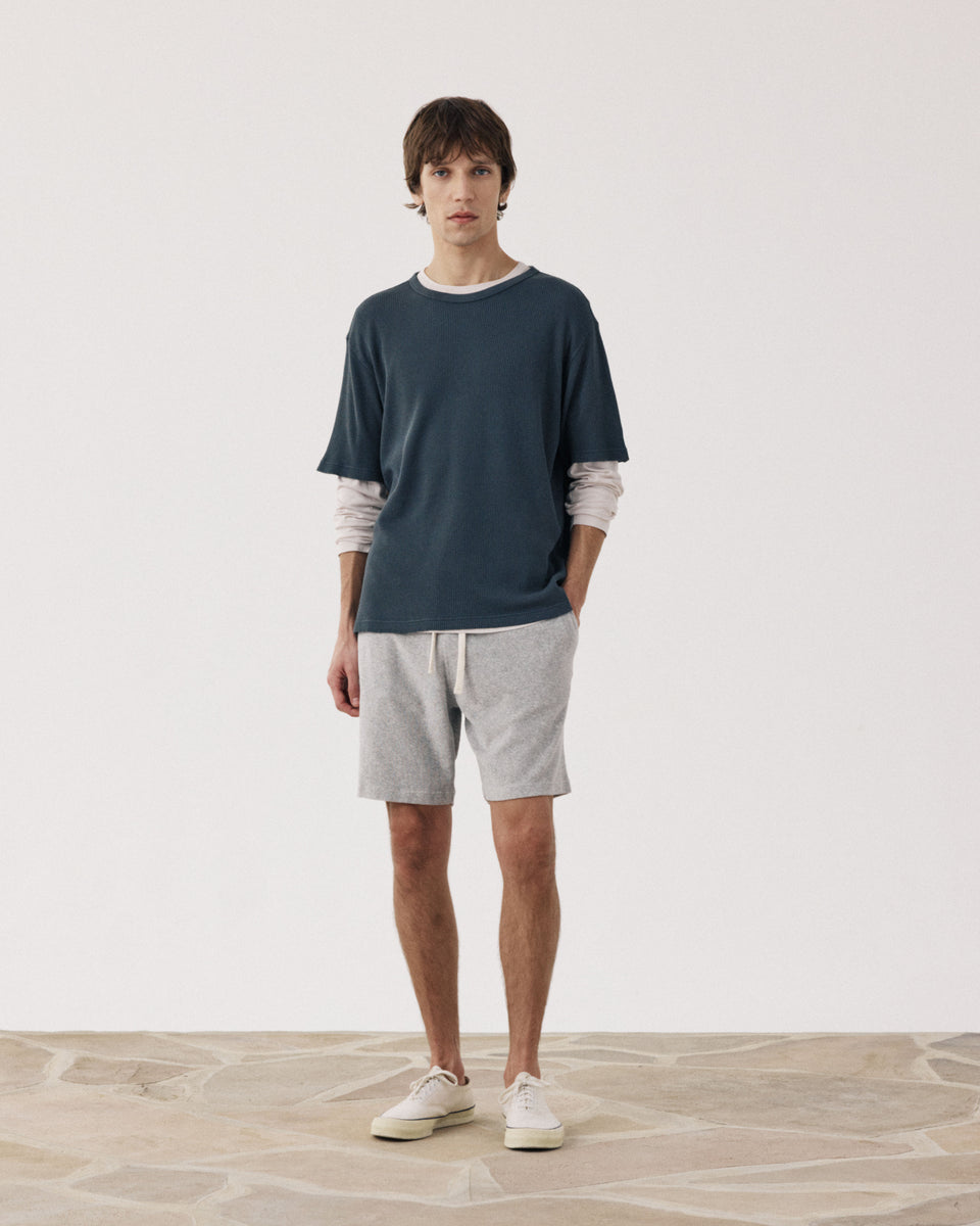 Men's Mottled Grey Terry Short - Image principale