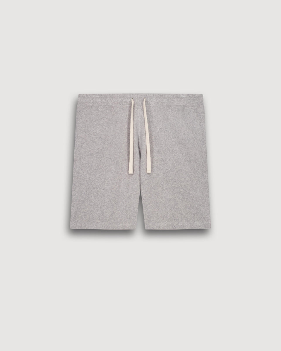 Short Homme en Eponge Gris Chiné Bouclette - Image 3