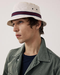 Bob Homme en Coton à Chevrons Ecru BFA4403-01