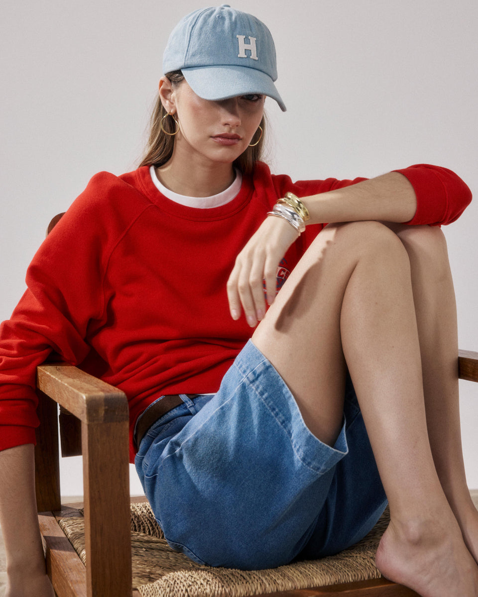 Women's Light Blue Denim Cap - Image principale