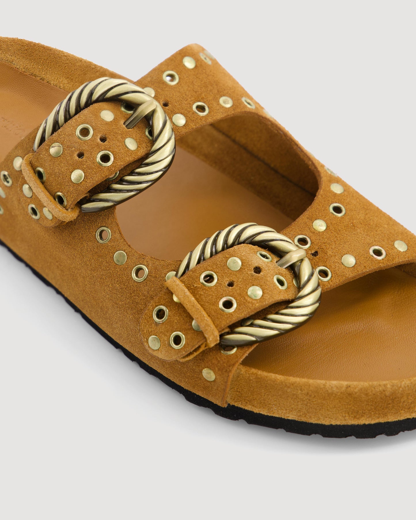 Sandales Femme en Cuir Suédé Camel Amber