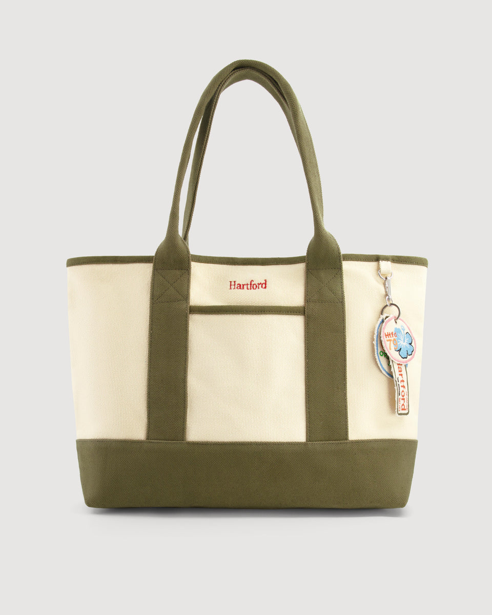 Sac Femme en Coton Vert Militaire Annabelle - Image 3