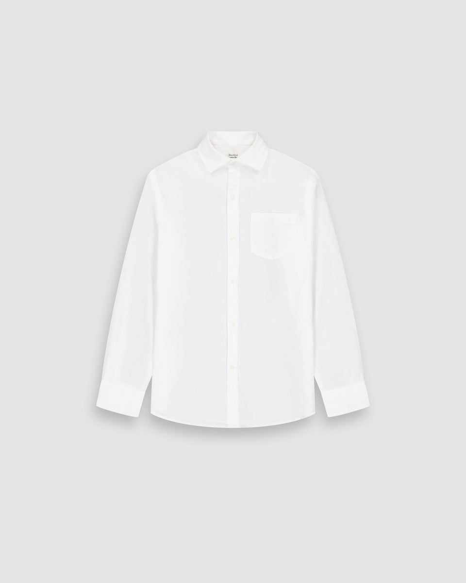 Chemise Garçon en Lin Blanc Paul - Image principale