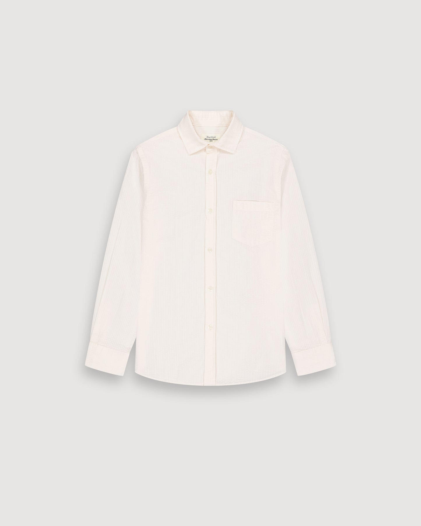 Chemise Garçon en Seersucker Ecru Paul BFCAB009-01