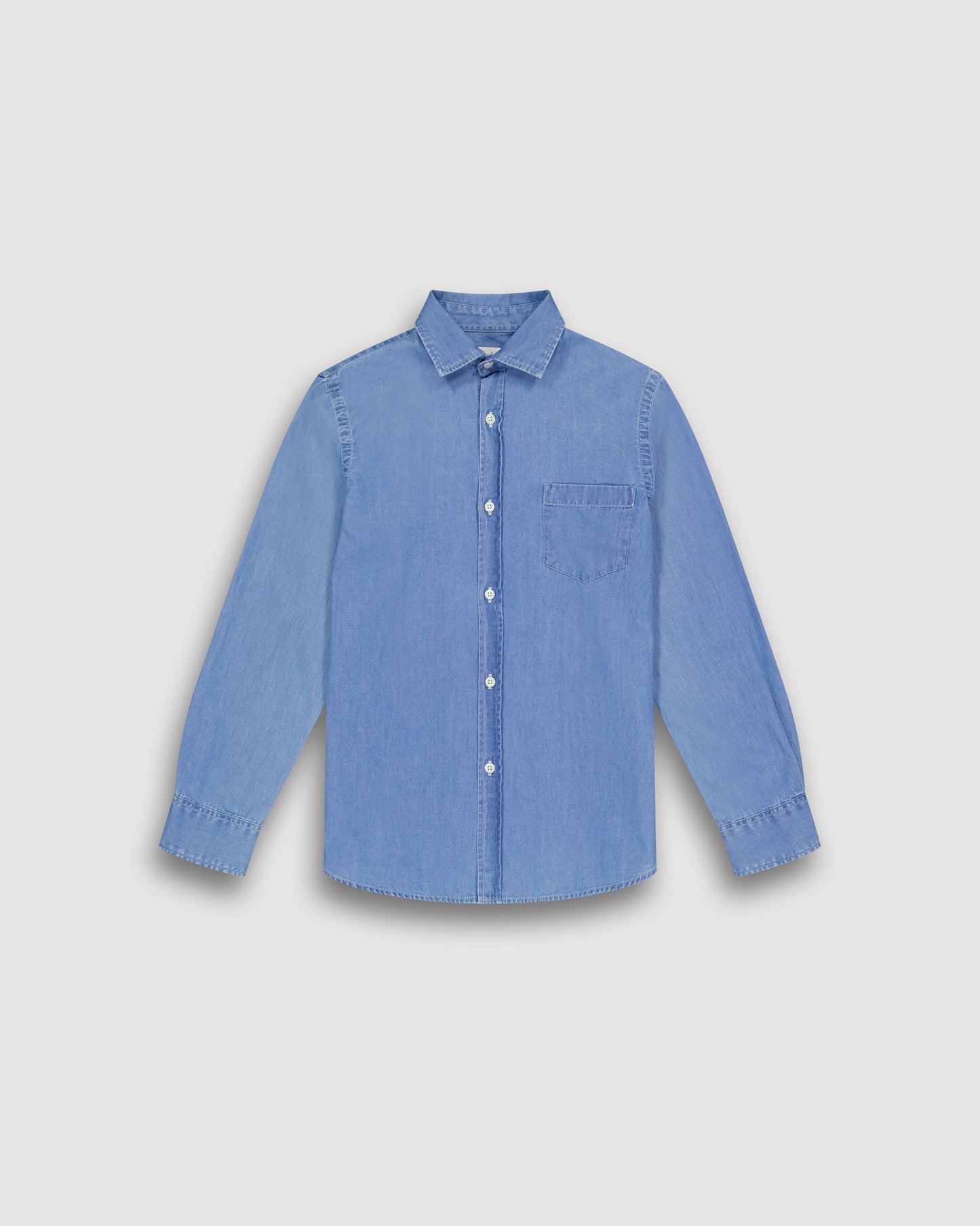 Chemise Garçon en Denim Léger Bleu Indigo Paul BFCAB024-02