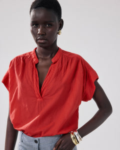 Women's Red Cotton Shirt Casta BFCD611-32