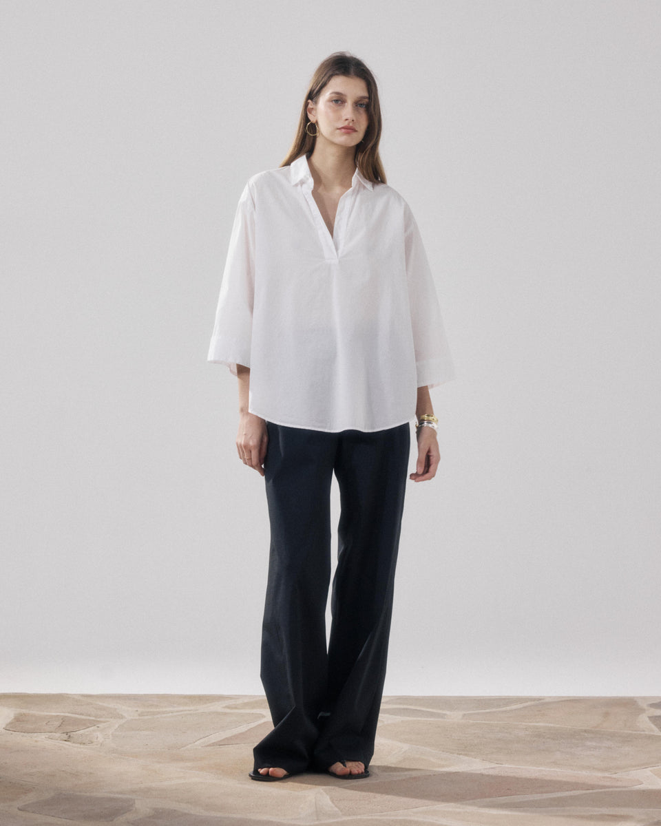 Camisa Mujer en Popelín Blanco Cola - Image alternative