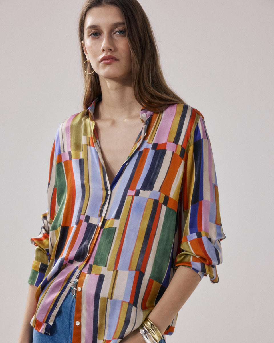 Chemise Femme en Viscose Imprimé Multicouleur Corazon - Image alternative