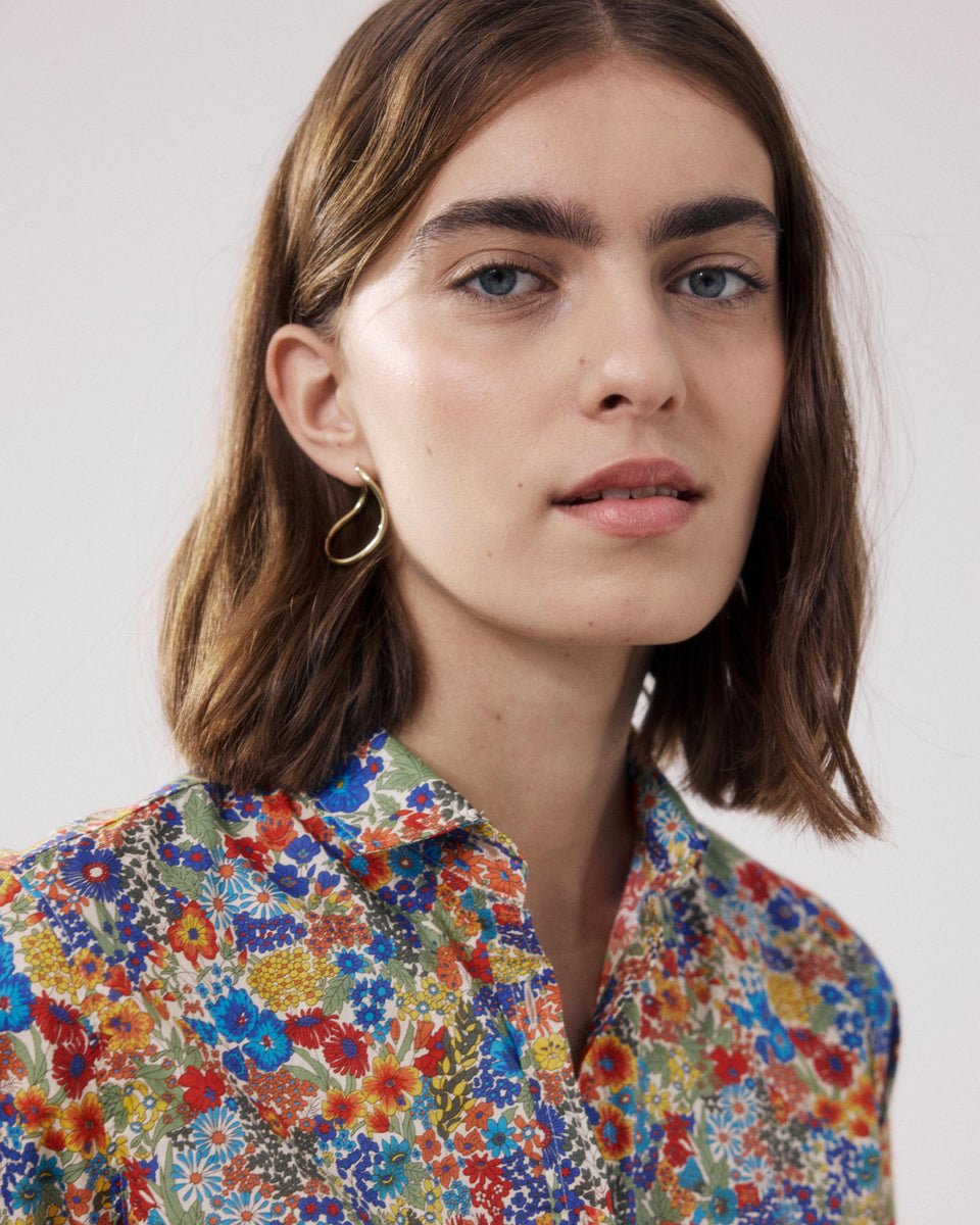 Corazon Women's Multicolor Liberty Print Cotton Shirt - Image alternative