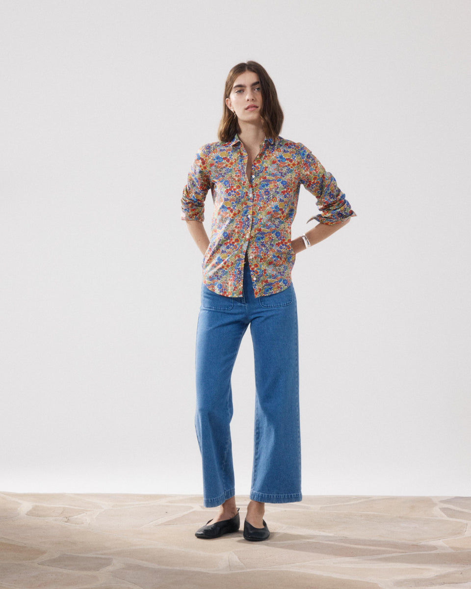 Chemise Femme en Coton Imprimé Liberty Multicouleur Corazon - Image alternative