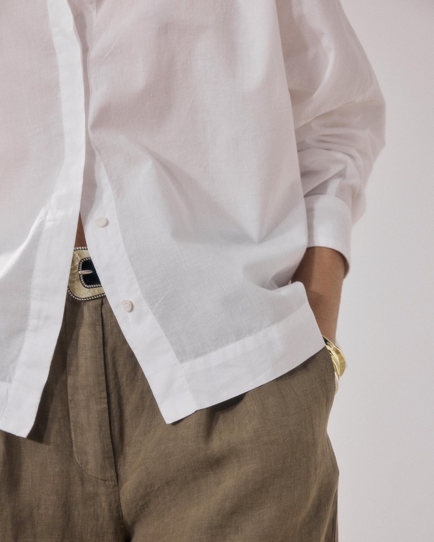 Women's White Cotton Shirt Cosma BFCJ609-20