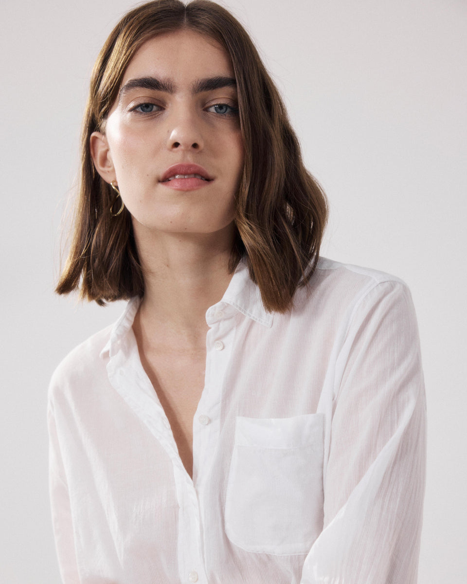 Camisa de algodón blanco para mujer Cover - Image 3