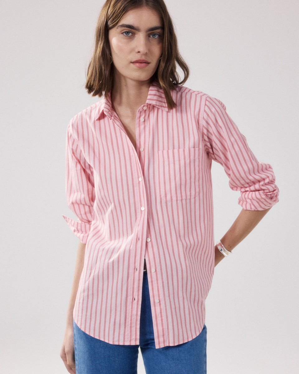 Cover Women's Pink & Red Cotton Shirt - Image alternative