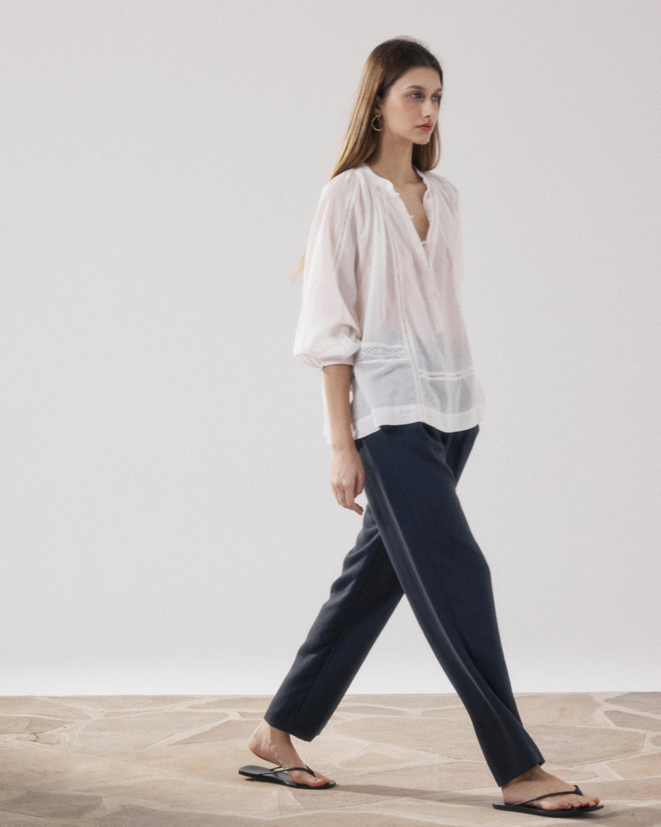 Cora Damesshirt Ecru Katoenvoile - Image alternative