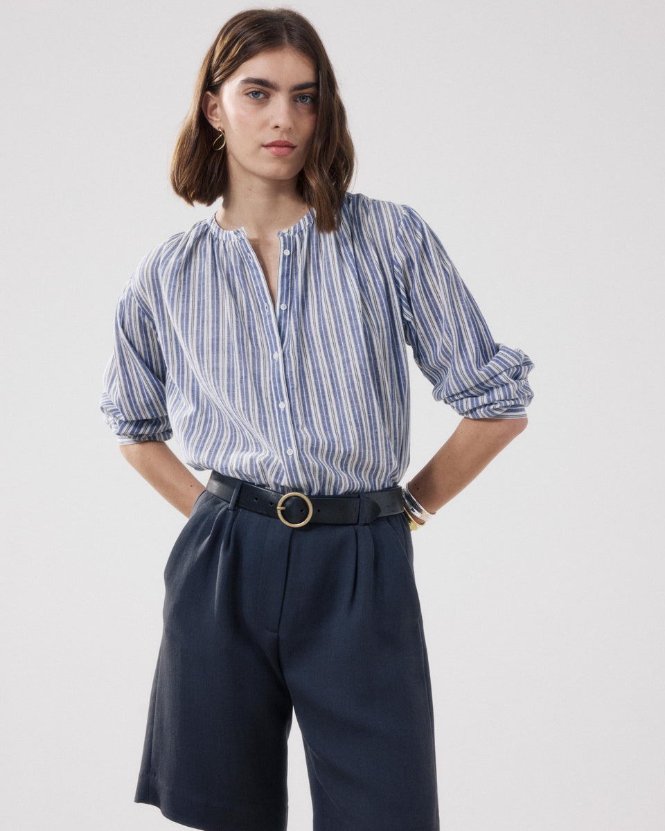 Clayton Women's Blue Cotton Shirt - Image alternative