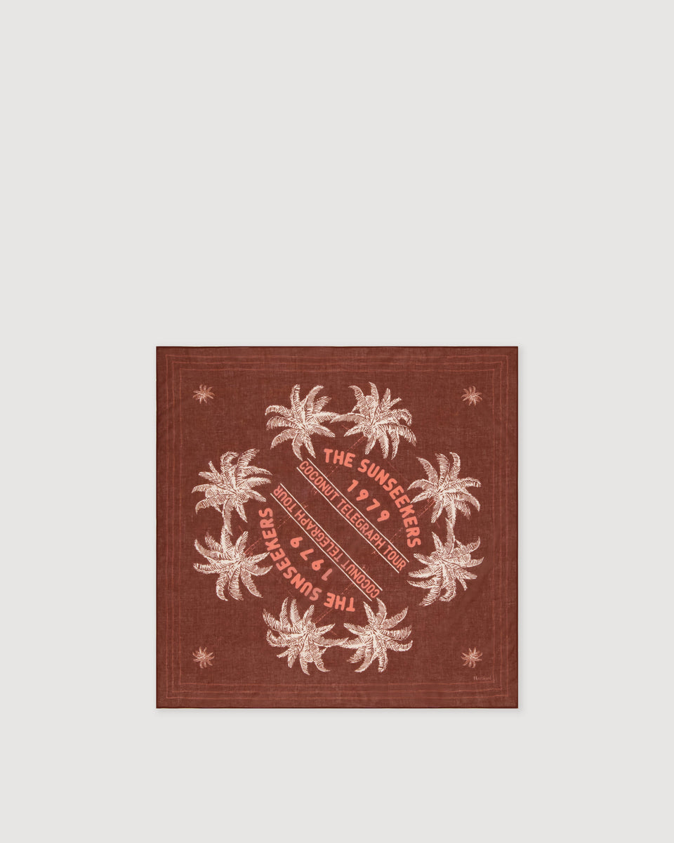 Bandana Femme en Coton Marron Sunseekers - Image 3