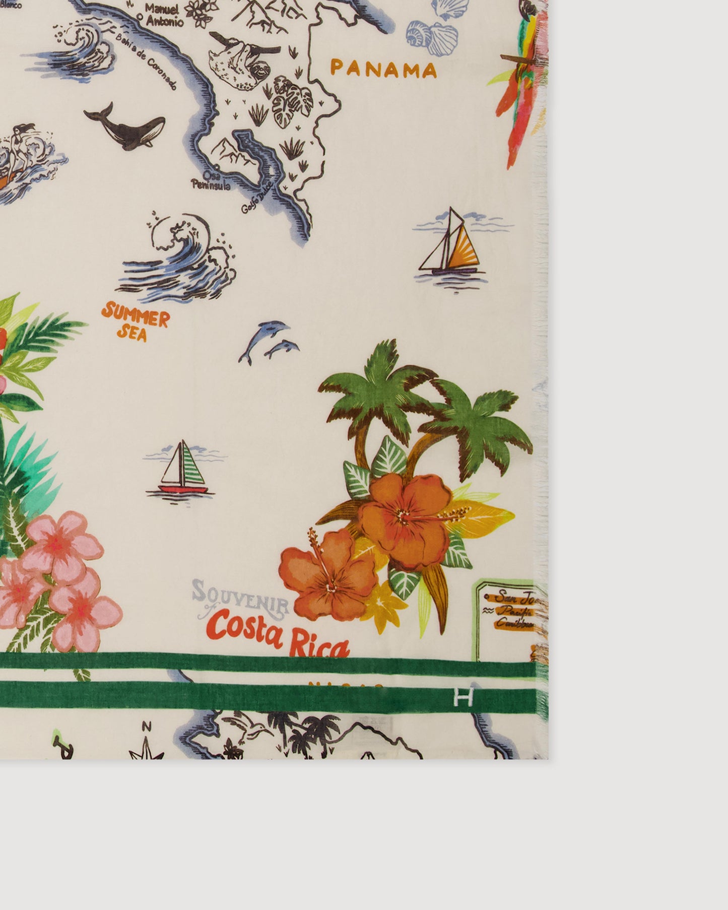 Sarong Femme en Coton Multicouleur Costa Rica