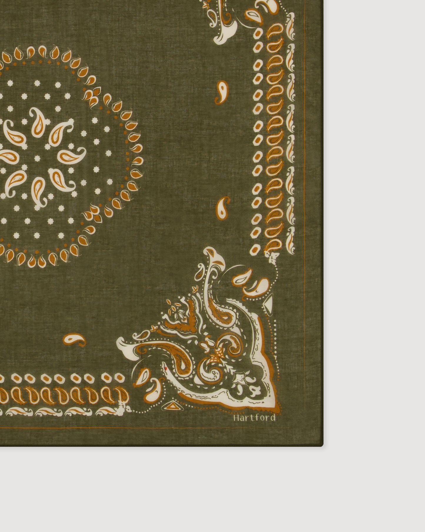 Paisley Herenbandana Militair Groen Katoen