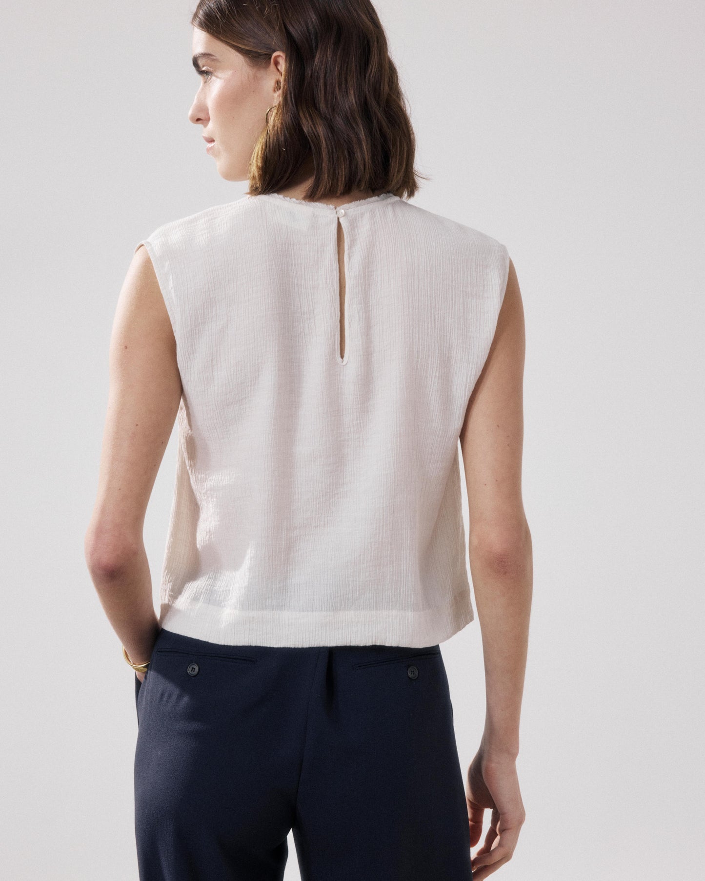 Howi BFHC634-06 Beige Cotton Women's Top