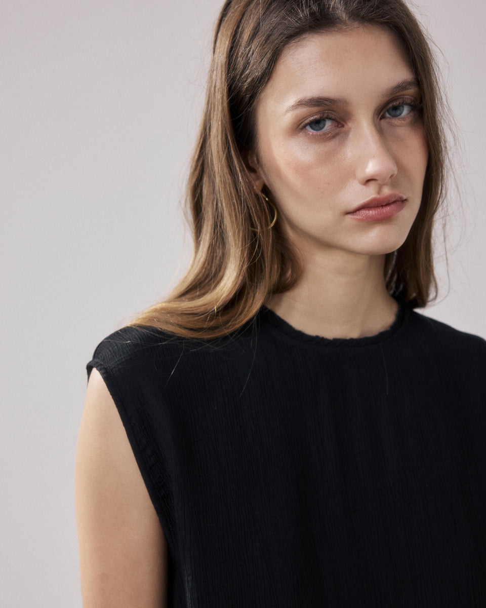 Top Femme en Viscose Noir Howi - Image 3
