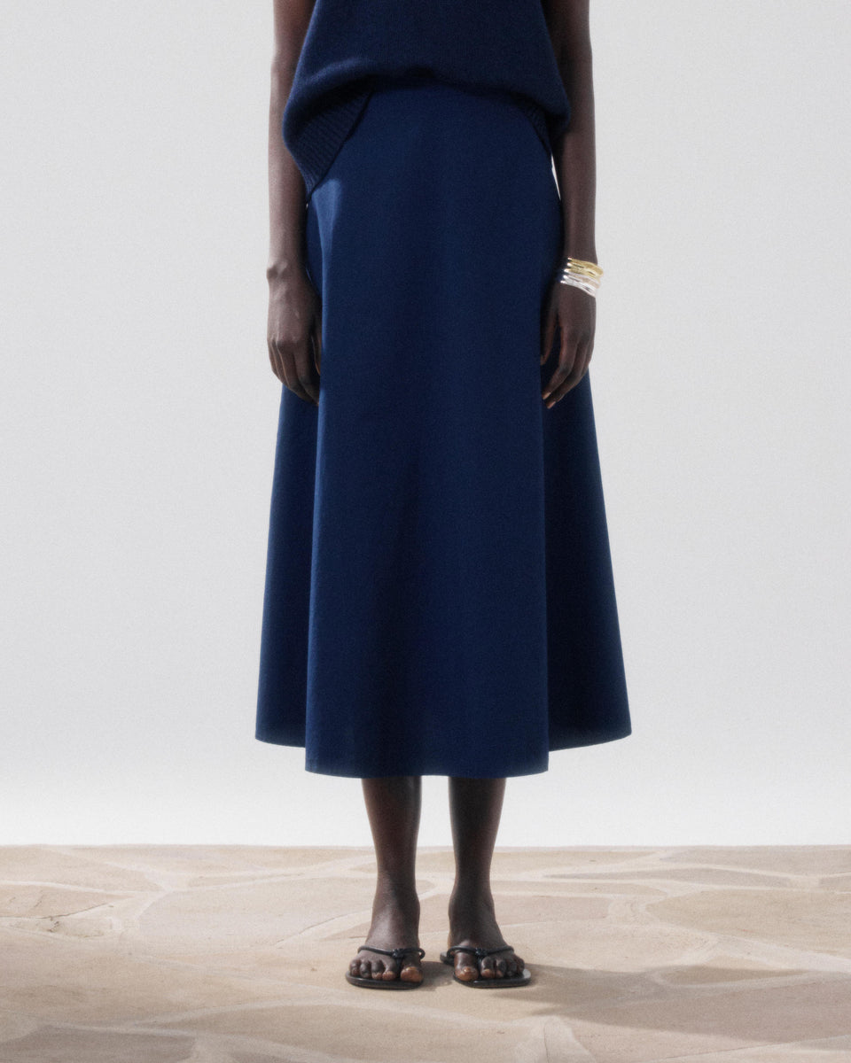 Joyce Women's Midnight Blue Poplin Skirt - Image 3