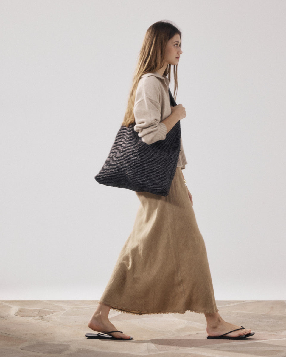 Julie Women's Beige Linen Skirt - Image alternative