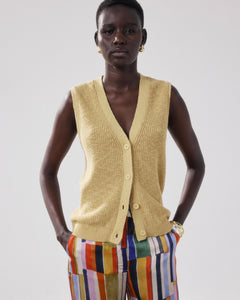 Women's Mustard Flamed Cotton Sweater Molka BFMK516-02