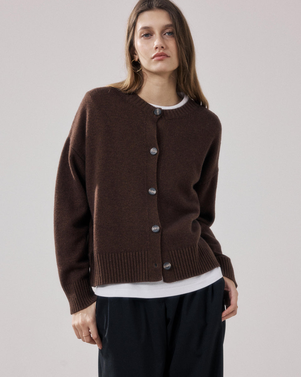Mesmine Women's Brown Wool & Cashmere Sweater - Image alternative