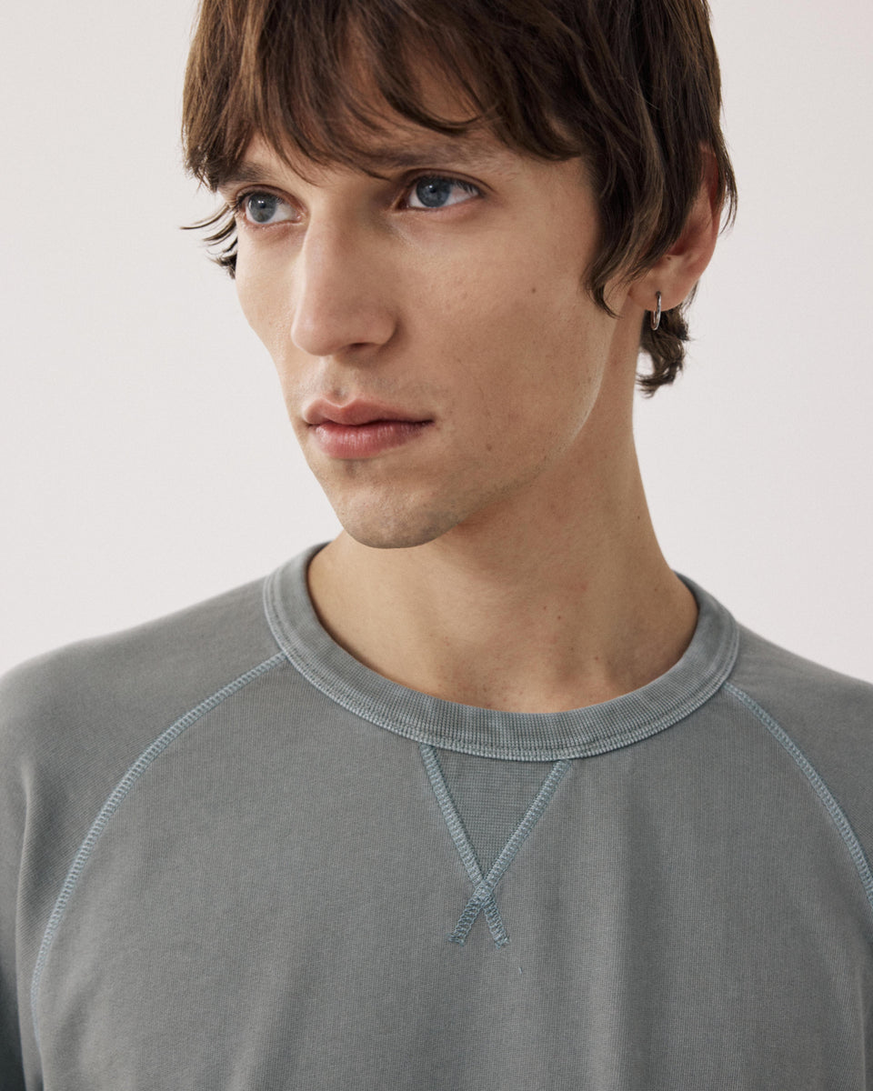 Sweatshirt Homme en Coton Vert Militaire - Image 3