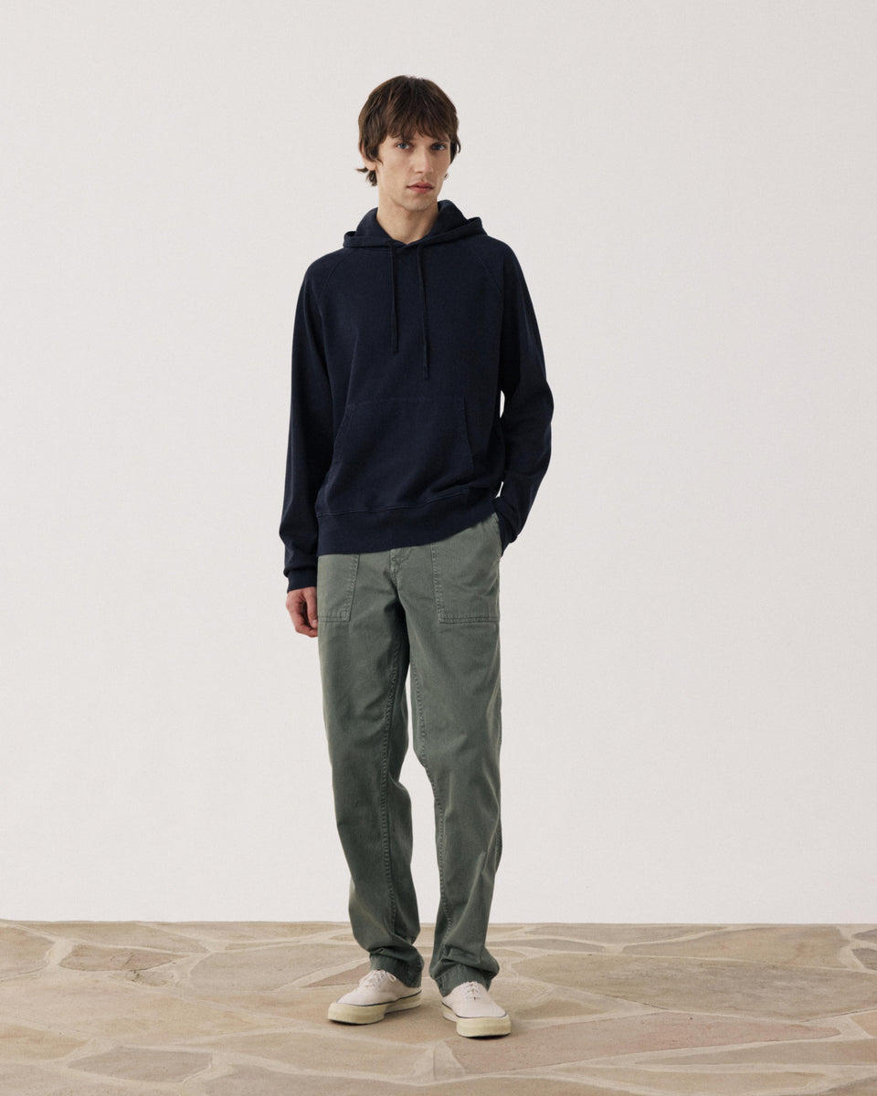 Hoody Men's Black Flamed Cotton Sweatshirt - Image alternative