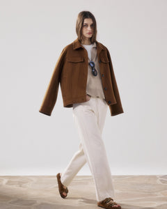 Women's Beige Lyocell & Cotton Pants Pad BFPA601-01