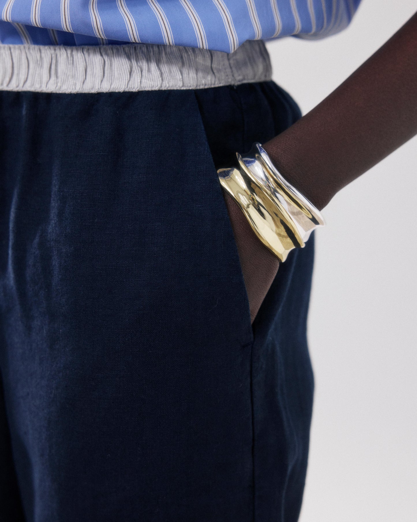 Women's Midnight Blue Linen Pants Pirol