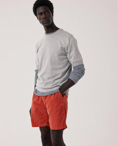 Jersey de hombre en Supima & Cachemira gris BFQ5314-05