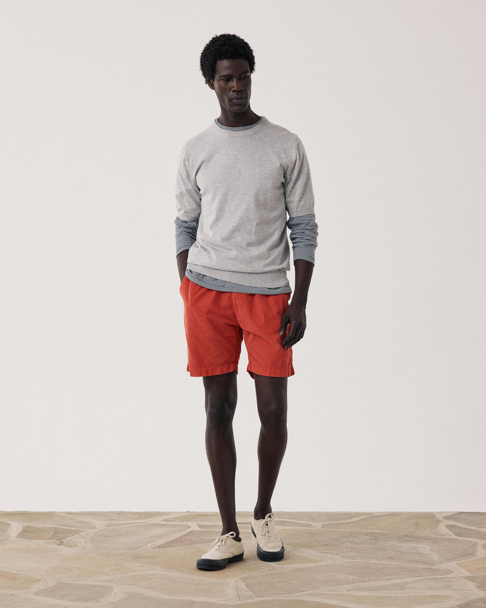 Pull Homme en Supima & Cachemire Gris - Image alternative