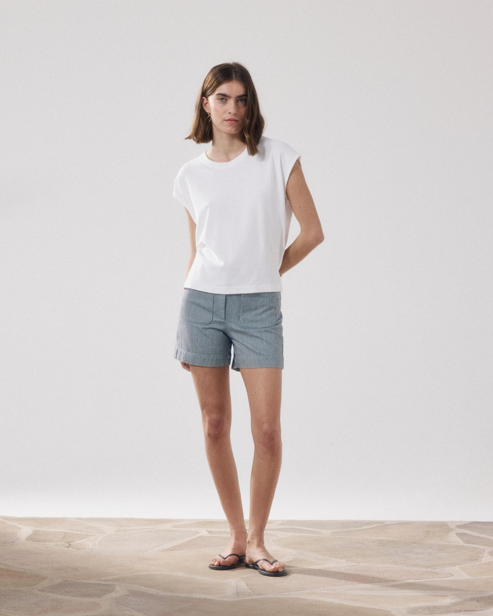 Camiseta Mujer en De Toalla Blanco Tebrody - Image alternative