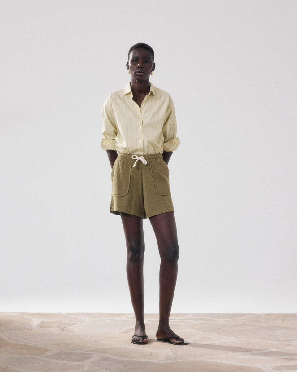 Tibou Badstof Short voor dames, groen - Image alternative