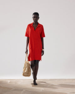 Women's Red Terry Cloth Dress Tulba BFQV510-05