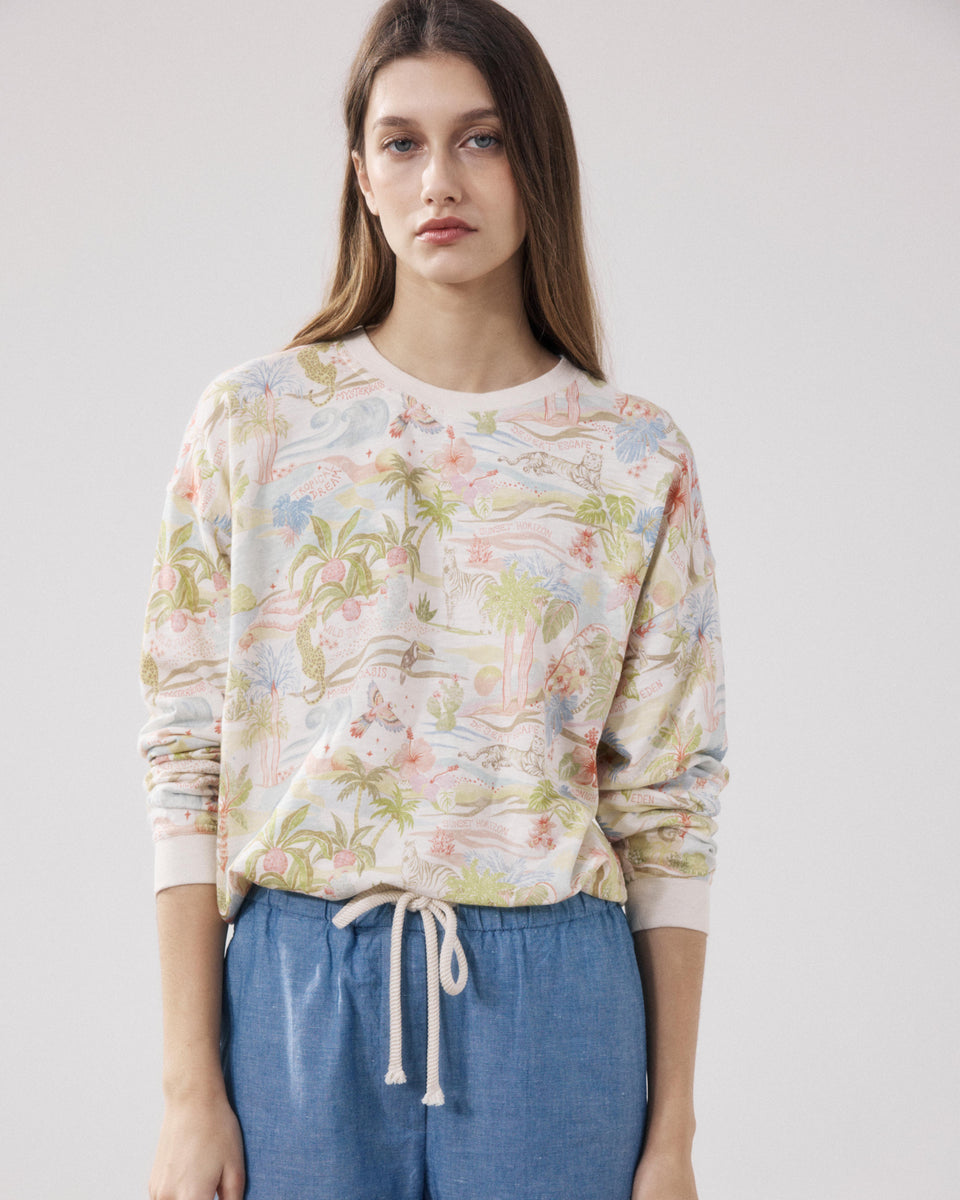 Sweatshirt Femme en Molleton Multicouleur Tatamo - Image alternative